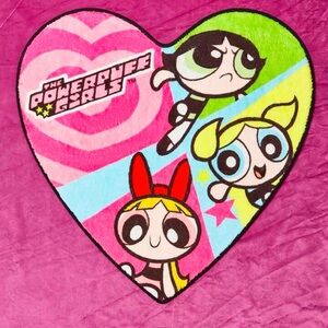 SHEIN Powerpuff Girls Heart Rug - Pink, Green, Yellow